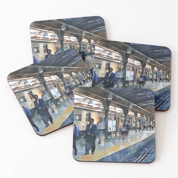 Item preview, Hoboken Terminal Commute designed and sold by RCWatercolours.