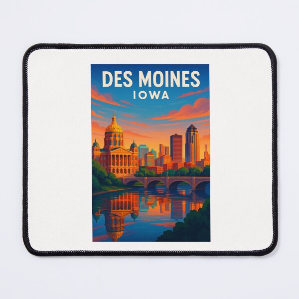 Item preview, Des Moines Capitol and Skyline at Sunset designed and sold by Places On Earth.