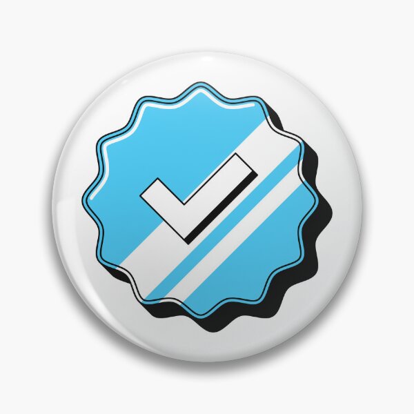 Item preview, Glossy blue Verified badge, pop art designed and sold by artskill2k17.