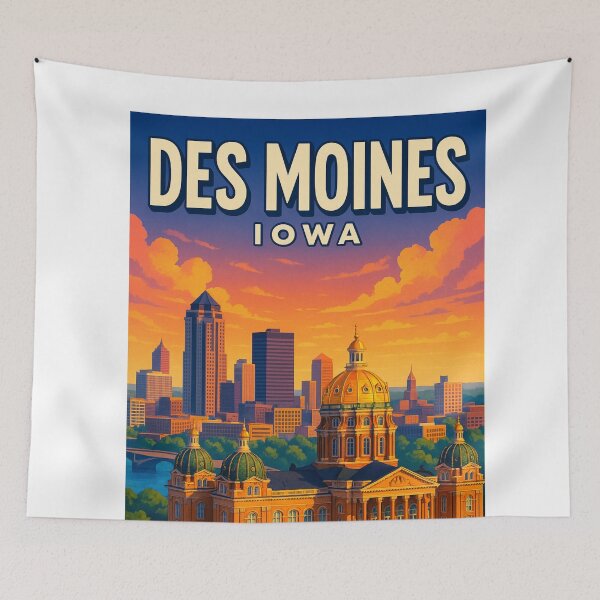Item preview, Des Moines Skyline and Capitol Dome designed and sold by Aryabek.