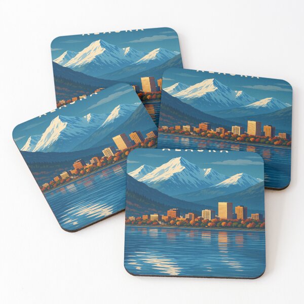 Item preview, Anchorage Cityscape and Autumn Trees designed and sold by Aryabek.