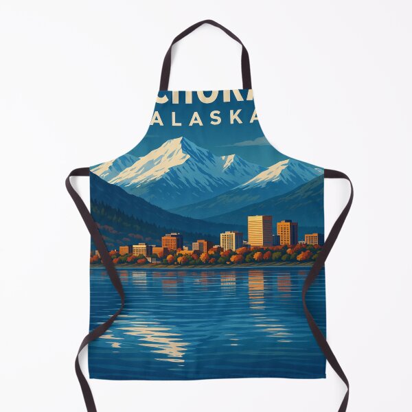 Item preview, Anchorage Cityscape and Autumn Trees designed and sold by Aryabek.