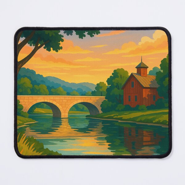 Item preview, Boerne Stone Bridge and Rural Scene designed and sold by Aryabek.