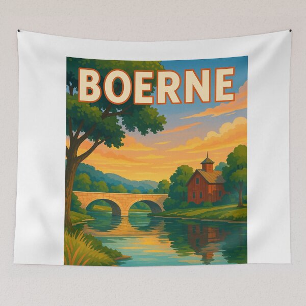 Item preview, Boerne Stone Bridge and Rural Scene designed and sold by Aryabek.
