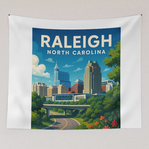 Item preview, Raleigh Skyline with Wildflowers designed and sold by Aryabek.