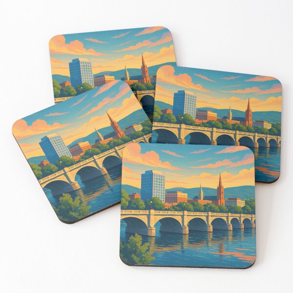 Item preview, Wilkes-Barre Riverfront Bridge Scene designed and sold by Aryabek.