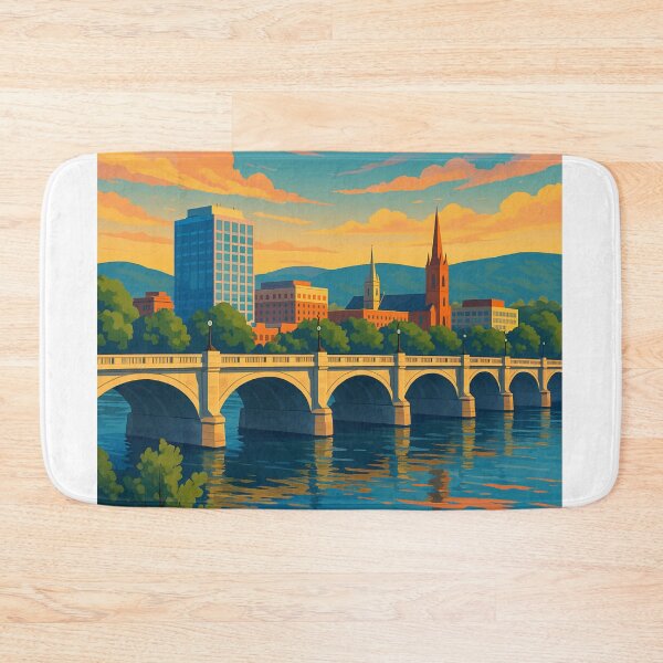 Item preview, Wilkes-Barre Riverfront Bridge Scene designed and sold by Aryabek.