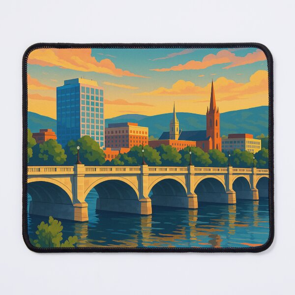 Item preview, Wilkes-Barre Riverfront Bridge Scene designed and sold by Aryabek.