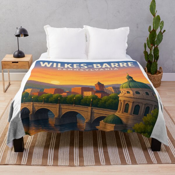 Item preview, Wilkes-Barre Sunset Over River and Dome designed and sold by Aryabek.
