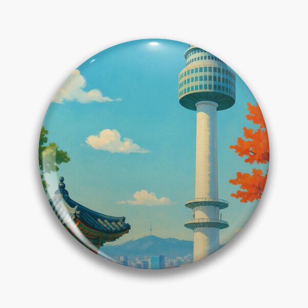 Item preview, Namsan Tower and Traditional Pavilion designed and sold by Aryabek.