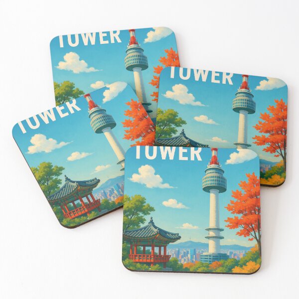 Item preview, Namsan Tower and Traditional Pavilion designed and sold by Aryabek.