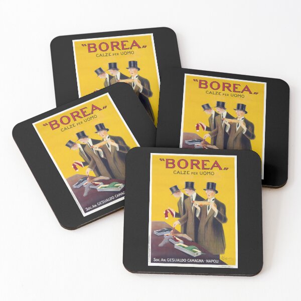 Item preview, Borea Calze per Uomo 1923 Poster by Leonetto Cappiello | Vintage Italian Men's Socks Ad | Retro Fashion Wall Art Print designed and sold by artofuniverse.