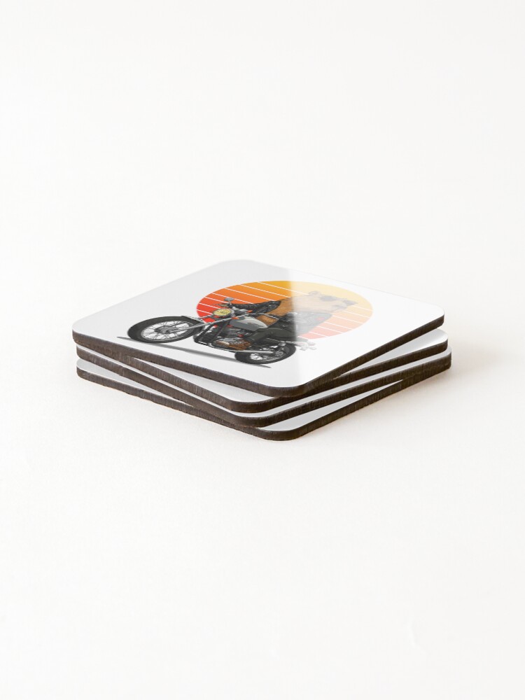 Thumbnail 4 of 5, Coasters (Set of 4), Capy Cool Rider designed and sold by HexOne.