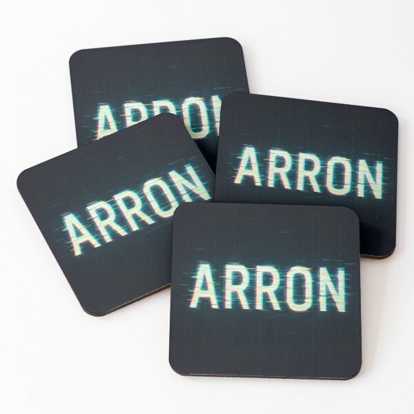 Item preview, ARRON Glitch Neon Code – Futuristic Cyberpunk Name Art designed and sold by VoidBloom Studio.