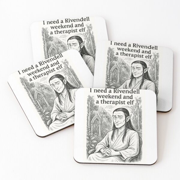 Item preview, Rivendell and a Therapist Elf – LOTR Burnout Humor Shirt designed and sold by Sarcasm99LvL.