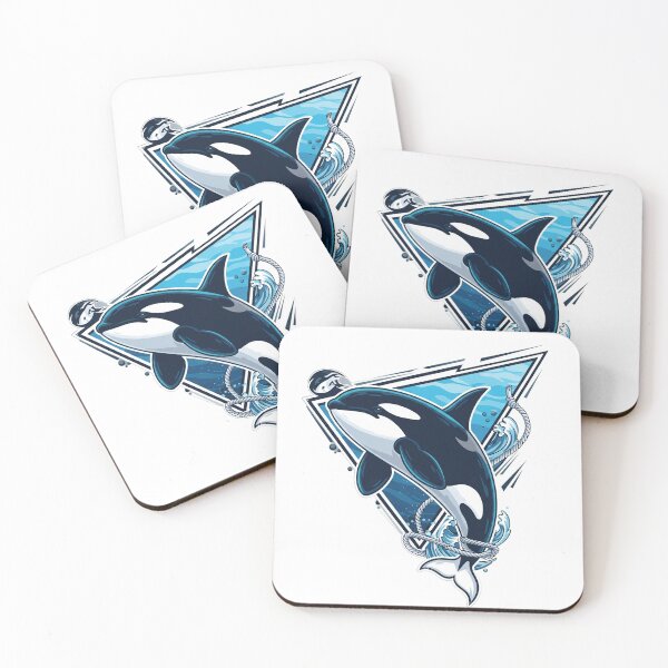 Item preview, Stylized orca design with nautical elements designed and sold by unique_print_vibes.