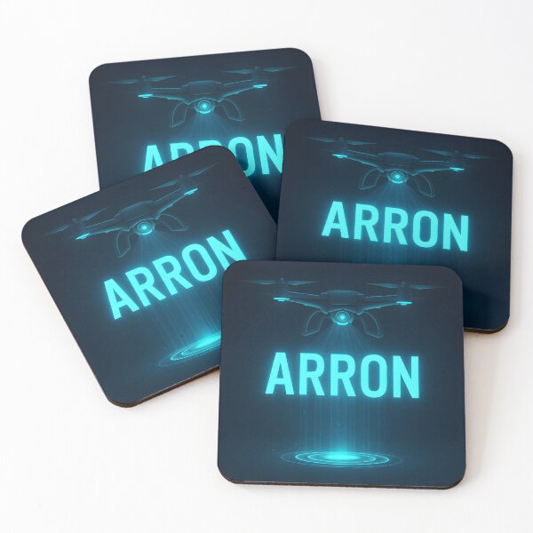 Item preview, ARRON Hologram Projection from Drone – Futuristic Tech Name Art designed and sold by VoidBloom Studio.