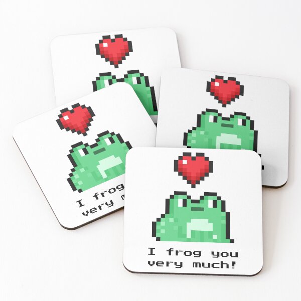 Item preview, Cute pixel art frog designed and sold by LamaGlamaSa.