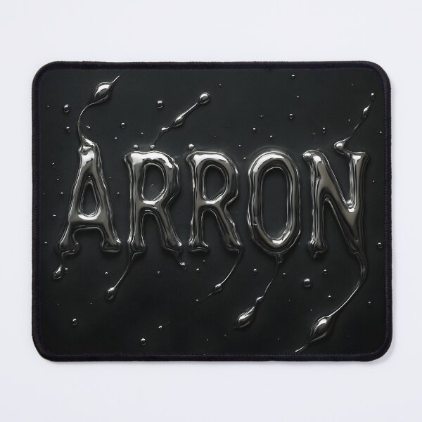 Item preview, ARRON Liquid Metal Name – T-1000 Chrome Morph Typography designed and sold by VoidBloom Studio.