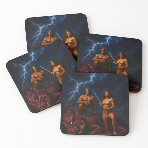 Item preview, Barbarian II Retro Fantasy Video Game Art designed and sold by Retr0Tshirts.