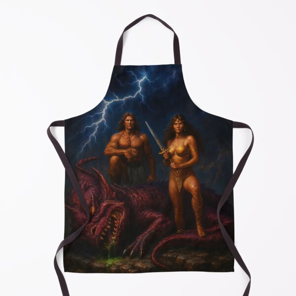 Item preview, Barbarian II Retro Fantasy Video Game Art designed and sold by Retr0Tshirts.