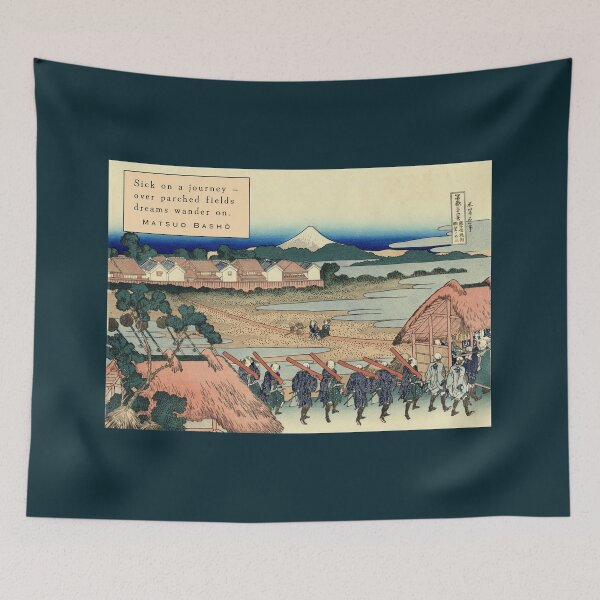 Item preview, Matsuo Bashō (松尾芭蕉): Sick on a journey – over parched fields dreams wander on. designed and sold by artbleed.