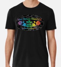 Apau Hawaii Tours Logo auf Lava Rocks Premium T-Shirt