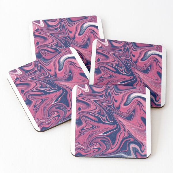 Item preview, Pink and Navy Fluid Contemporary Abstract Art Design designed and sold by Abstract65.