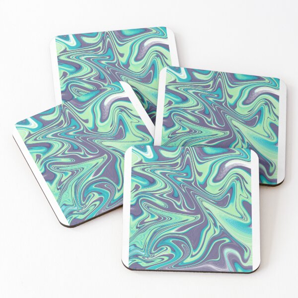 Item preview, Green and Blue Fluid Contemporary Abstract Art Design designed and sold by Abstract65.