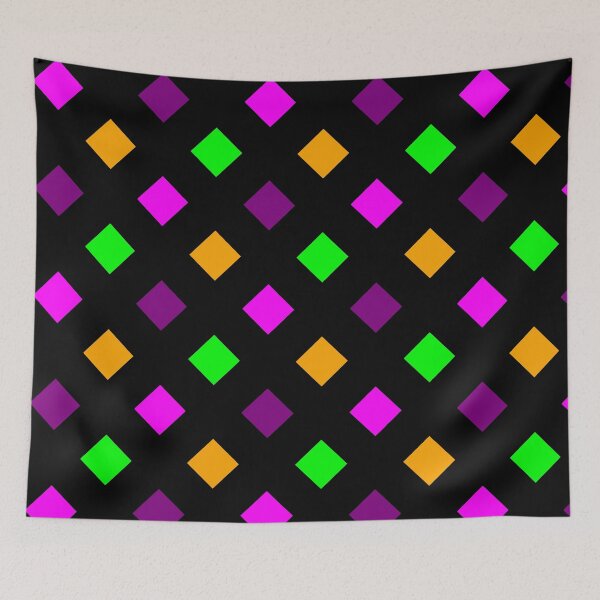 Item preview, Vibrant Geometric Diamond Pattern – Secondary Colors - Black Background designed and sold by DLawsonDesigns.