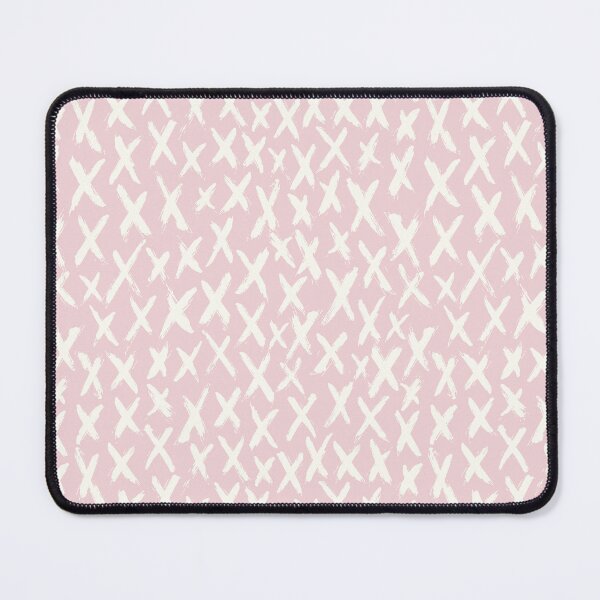 Item preview, Inky kisses - hand-drawn brush stroke crosses - blush pink designed and sold by Helen Bowler Designs.