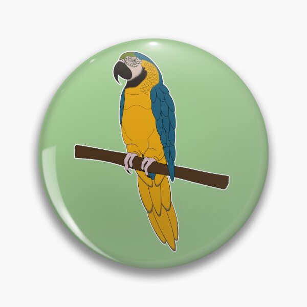 Item preview, Guacamayo azul y amarillo designed and sold by girl-makes-art.