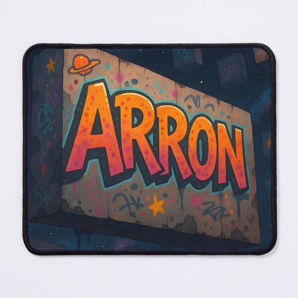 Item preview, ARRON Dream City Graffiti – Cosmic Floating Wall Street Art designed and sold by VoidBloom Studio.