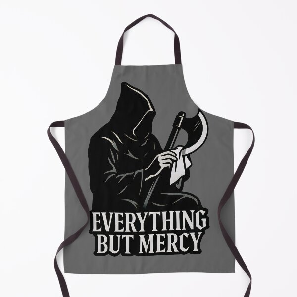 Item preview, Everything But Mercy Grim Reaper Design – Dark Hooded Figure with Scythe designed and sold by Shoot-The-Moon.