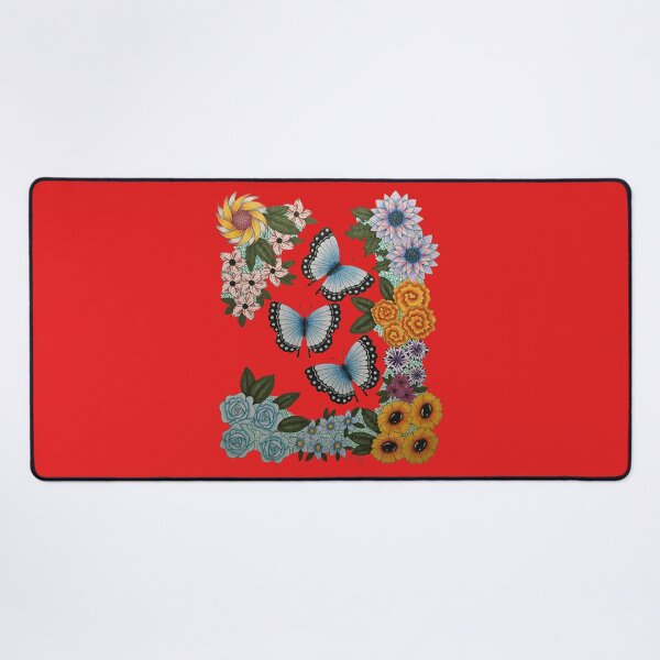 Item preview, butterfly and flowers red designed and sold by Fred  Terpe.