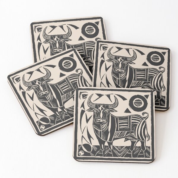 Item preview, Spanish Bull Linoprint designed and sold by Angry Swan Designs.