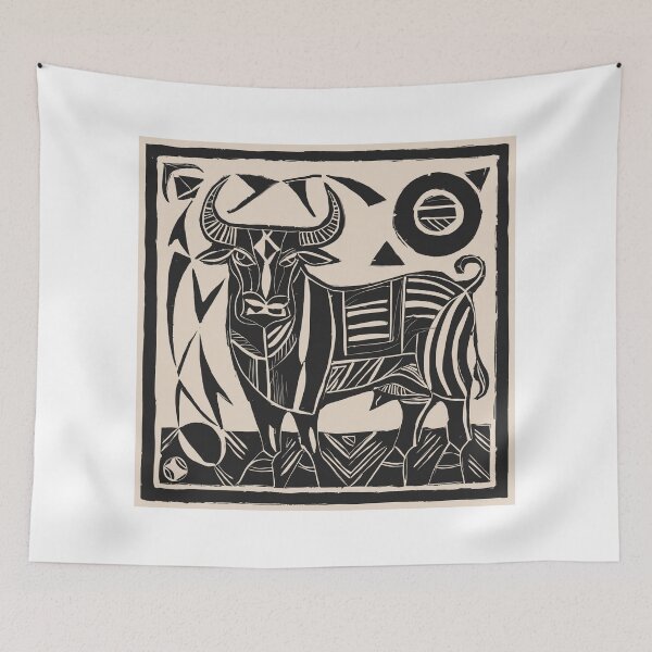 Item preview, Spanish Bull Linoprint designed and sold by Angry Swan Designs.