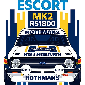 Artwork thumbnail, Ford Escort MK2 RS 1800 - Rothmans Racing Rally/Rallye by AmaroWheels