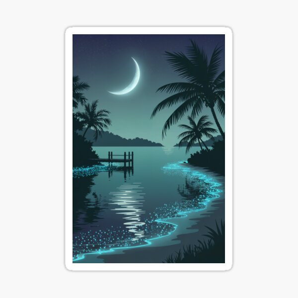 Item preview, Moonlight Serenity Enchanted Lake Night designed and sold by ShadowAndSlate.
