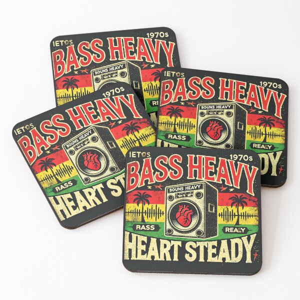 Item preview, Bass Heavy Heart Steady 1970s designed and sold by Tee-Shirt-Topia.