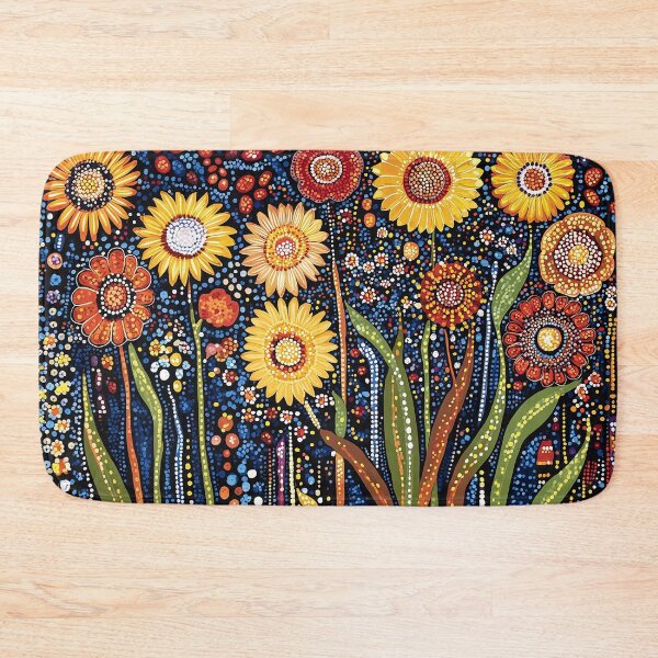 Item preview, Sunlit Dreaming Floral Dot Painting designed and sold by Drese-Art.