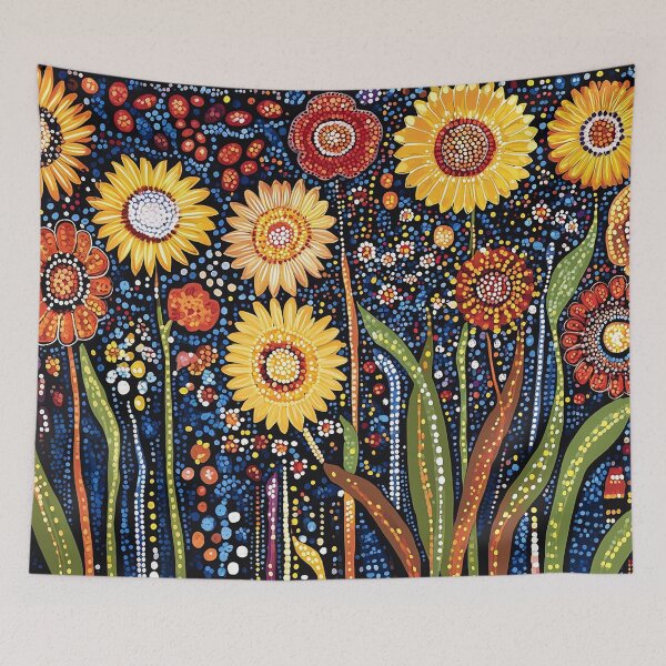 Item preview, Sunlit Dreaming Floral Dot Painting designed and sold by Drese-Art.