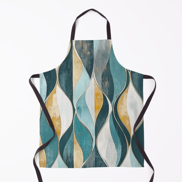 Item preview, Gilded Currents in Aqua and Gold designed and sold by Drese-Art.