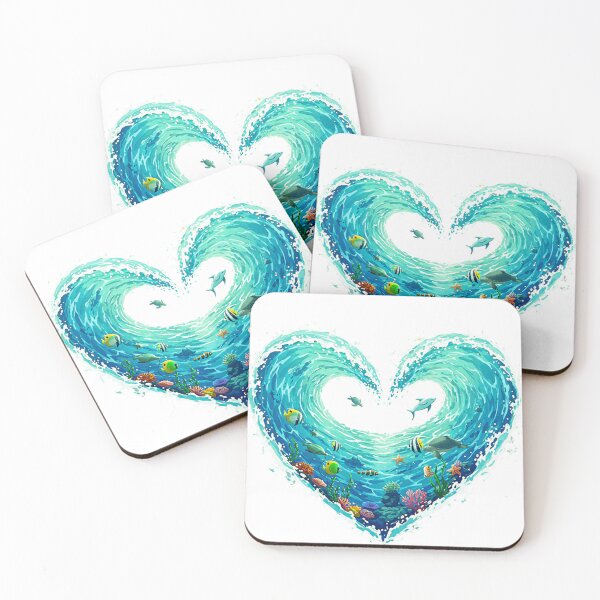 Item preview, Heart of the Sea – Ocean Love Abstract Art designed and sold by YenVision.