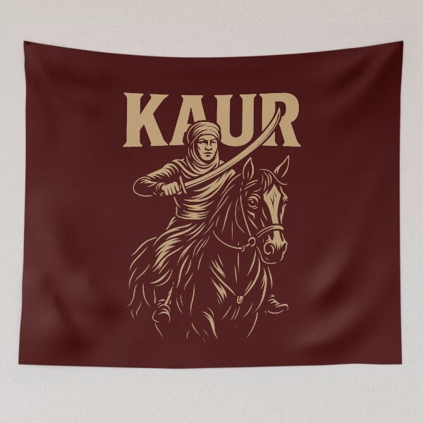 Item preview, Kaur Warrior Princess – Brave Sikh Woman on Horseback Sword Art designed and sold by Cheejan.