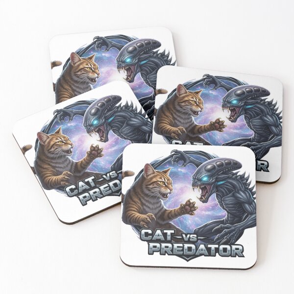 Item preview, Cat vs Predator designed and sold by vinartdesigns.