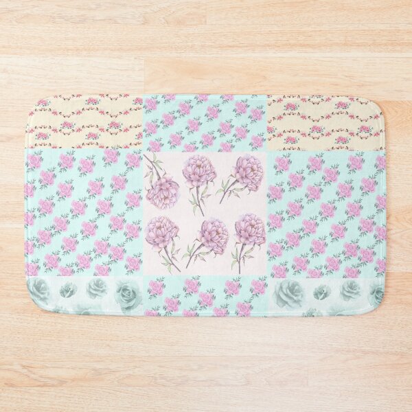 Item preview, Vintage Floral Patchwork Pattern – Romantic Cottagecore Design for Pillows, Bags, Apparel & Home Decor designed and sold by HealthCoreCommunity.