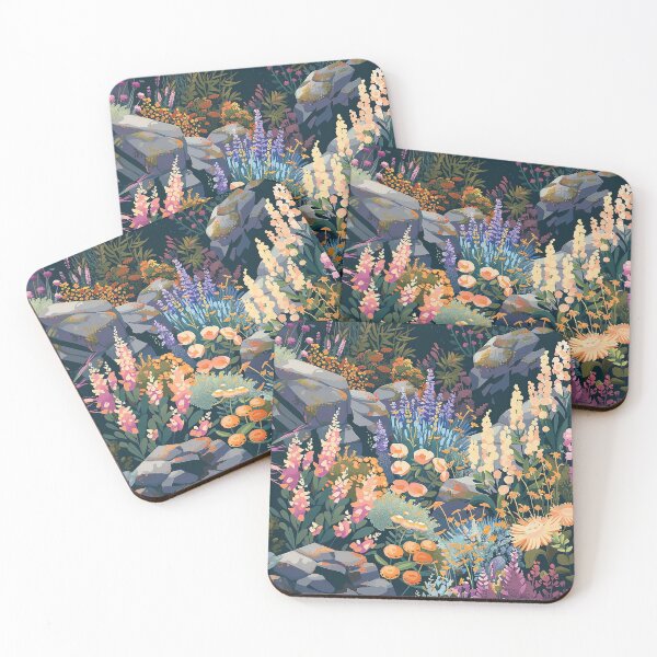 Item preview, Wildflowers Blooming in Rocky Alpine Meadow designed and sold by Drese-Art.