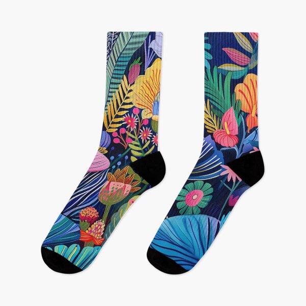 Artikelvorschau, Kräftiges tropisches Blumenmuster mit afrikanischem Flair entworfen und verkauft von Drese-Art.