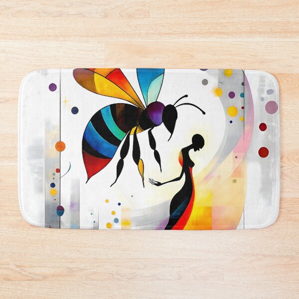 Item preview, Vibrant Abstract Bee and Human Connection Art designed and sold by SolaoLab.